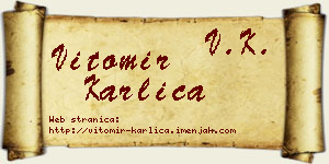 Vitomir Karlica vizit kartica